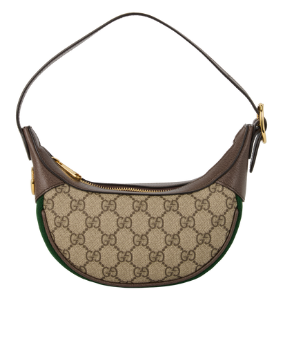 Ophidia Small Shoulder Bag in GG Supreme, £495, Handbags, Beige, Canvas, Front view
